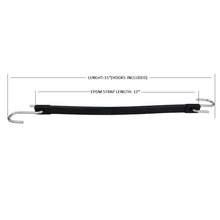 Load image into Gallery viewer, Long Heavy-Duty Natural Rubber Bungee Cords (10-Pack Black)
