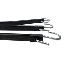 Load image into Gallery viewer, Long Heavy-Duty Natural Rubber Bungee Cords (10-Pack Black)