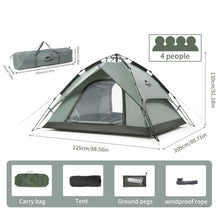 Load image into Gallery viewer, Naturehike Instant 3-4 Person Pop Up Tent