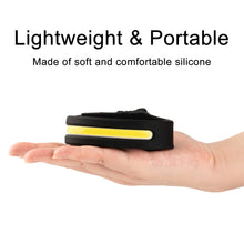 Load image into Gallery viewer, Headlamp Flashlight, Rechargeable LED Headlamps 1200Lumens 2 COB 230°Wide Beam Headlight with Motion Sensor Bright 5 Modes Lightweight Waterproof Head Lamp for Outdoor Running, Camping Hiking