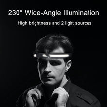 Load image into Gallery viewer, Headlamp Flashlight, Rechargeable LED Headlamps 1200Lumens 2 COB 230°Wide Beam Headlight with Motion Sensor Bright 5 Modes Lightweight Waterproof Head Lamp for Outdoor Running, Camping Hiking