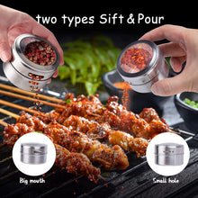 Load image into Gallery viewer, Set of 12 Stainless Steel Spice Jars Organizer