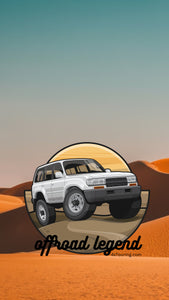 Toyota Land Cruiser 80 Series 4 Wheel Drive Phone Wallpaper Digital Download