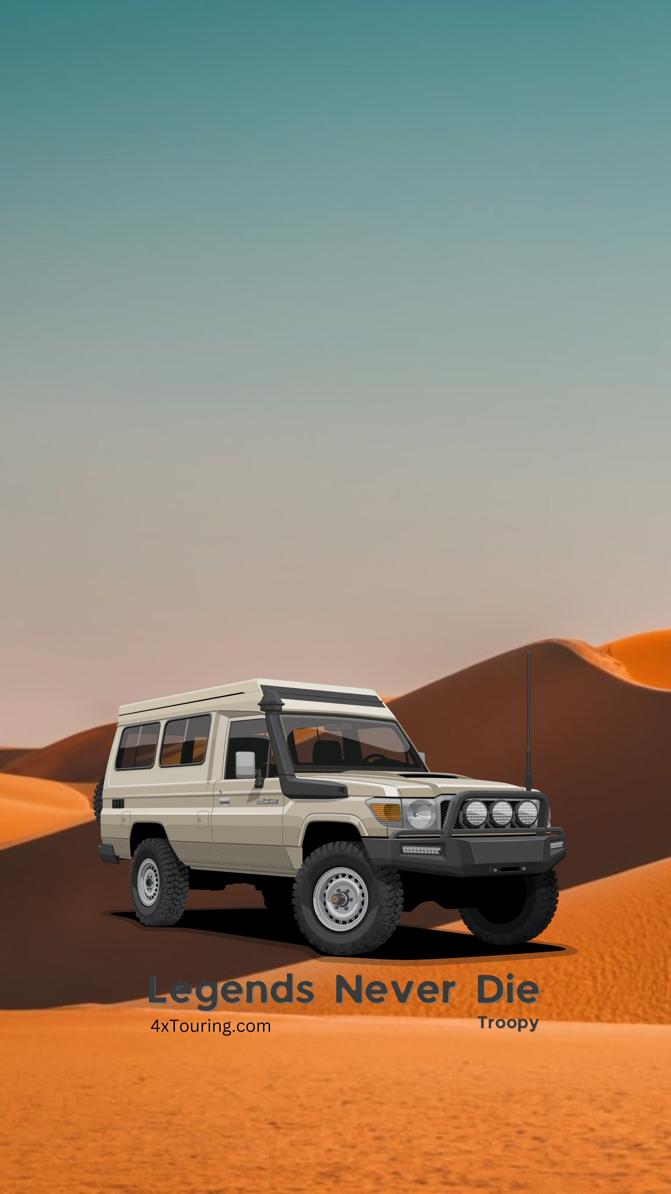 Toyota 70 Series Troopy Phone Wallpaper Digital Download.