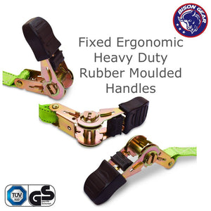 Ratchet Straps 6m 4 Pack 1000kg Tie Down Straps with Ergonomic Rubber Grips