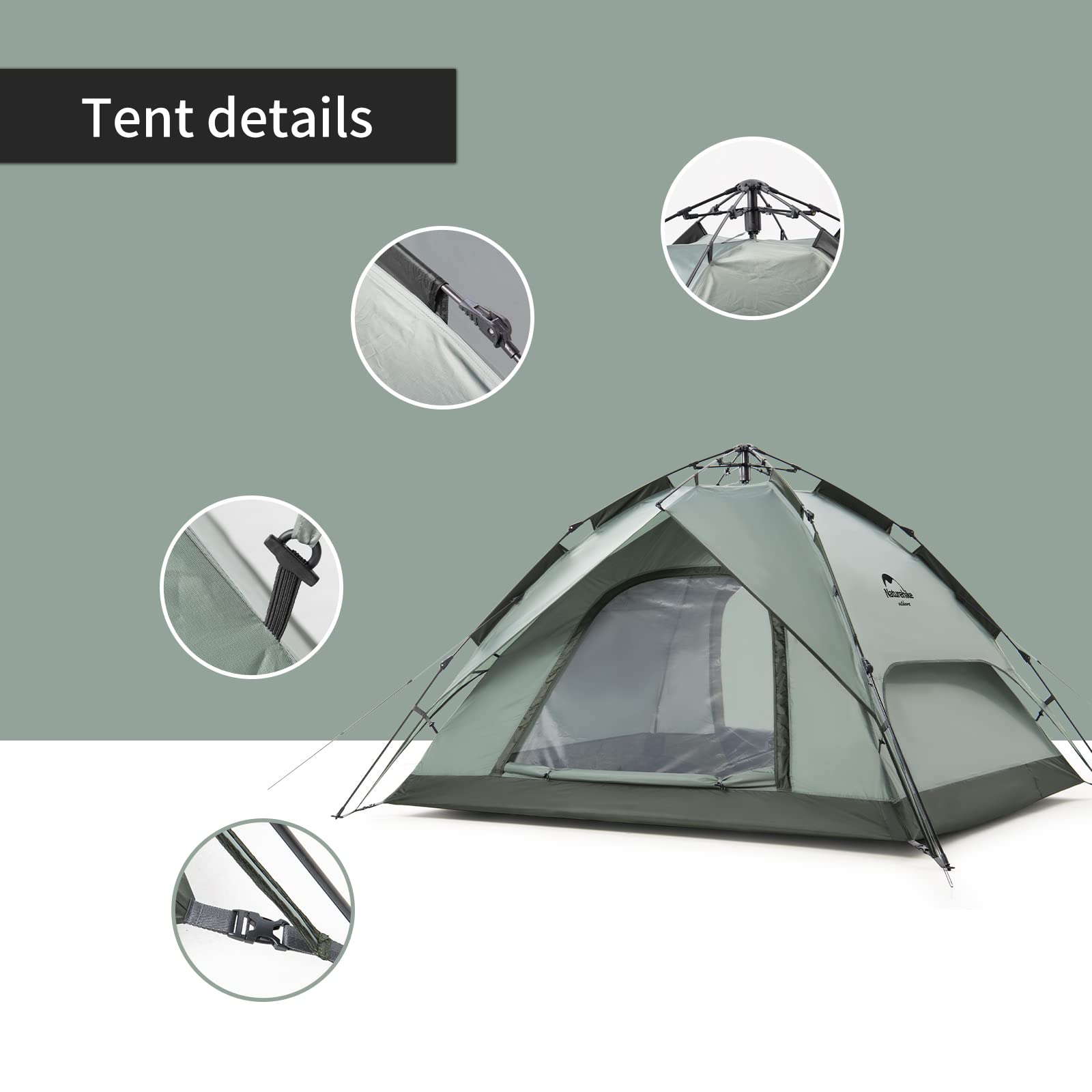 Naturehike Instant 3-4 Person Pop Up Tent