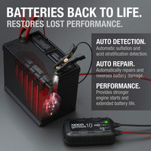 Load image into Gallery viewer, NOCO New Genius GENIUS10 | 6V/12V 10-Amp | Battery Charger + Maintainer + Repair Supply Mode
