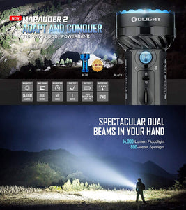 Olight Maurauder 2 LED Torch 14000 Lumens Flightlight