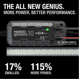 NOCO New Genius GENIUS10 | 6V/12V 10-Amp | Battery Charger + Maintainer + Repair Supply Mode