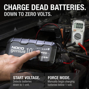 NOCO New Genius GENIUS10 | 6V/12V 10-Amp | Battery Charger + Maintainer + Repair Supply Mode